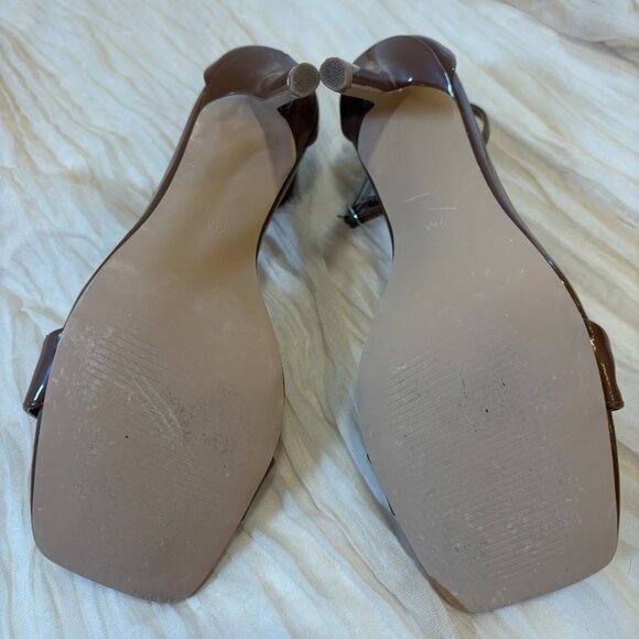 Steve Madden Women's Open Toe Light Brown Ankle Strap Heels Size 7M - Picture 8 of 12